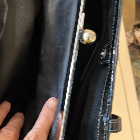 VINTAGE COACH PATENT LEATHER KISS LOCK BLACK F19215 - Picture 10 of 12